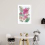 Komar Poster Blumen in Rosa und Grün, 30x40 cm, als Deko-Element im Kinderzimmer.
