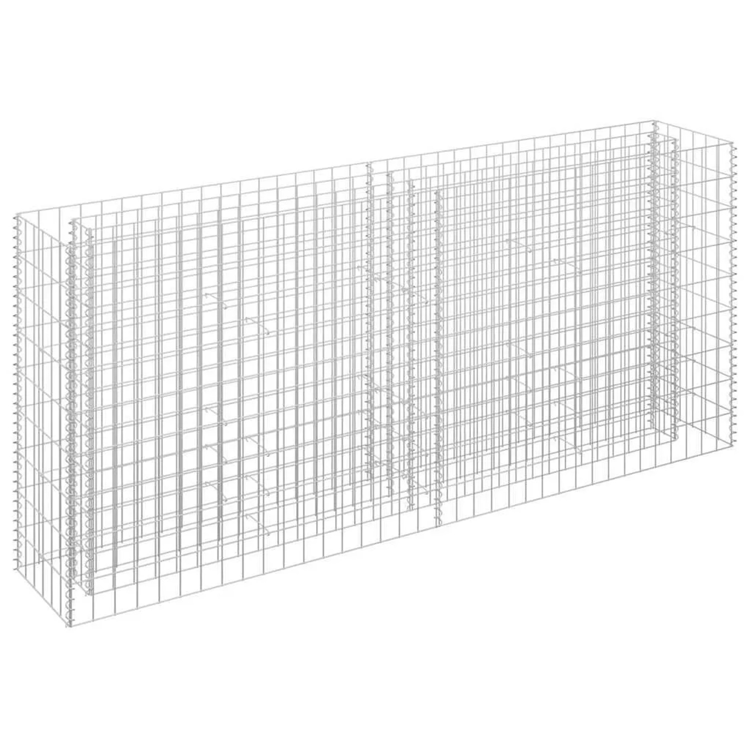 vidaXL Gabionen-Hochbeet Verzinkter Stahl 180x30x90 cm 145635