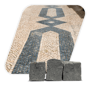 Galamio Basaltpflastersteine 8/10 im Bigbag, gebrochen, für Gartenwege und Einfahrten.