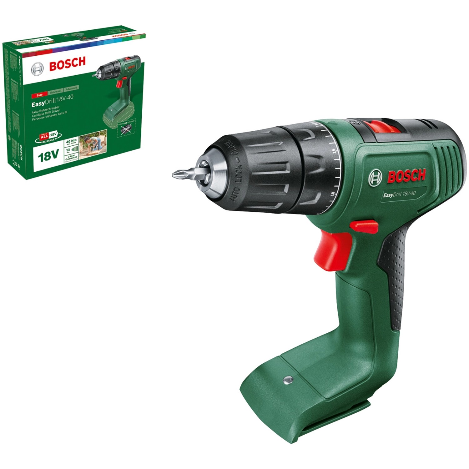 Bosch 18 V Akku-Bohrschrauber EasyDrill 18V-40 Solo günstig online kaufen