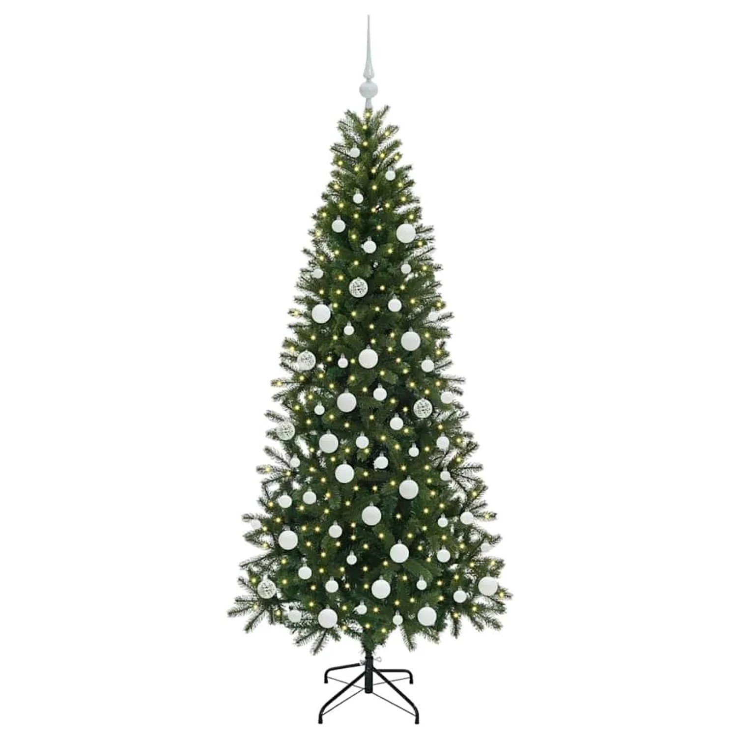 vidaXL Künstlicher Weihnachtsbaum mit 300 LEDs Grün 180 cm PE und PVC 3397357