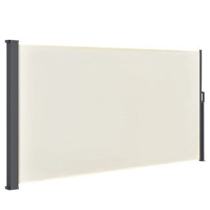 Beige Juskys Seitenmarkise Dubai 300x200 cm für Balkon & Terrasse.
