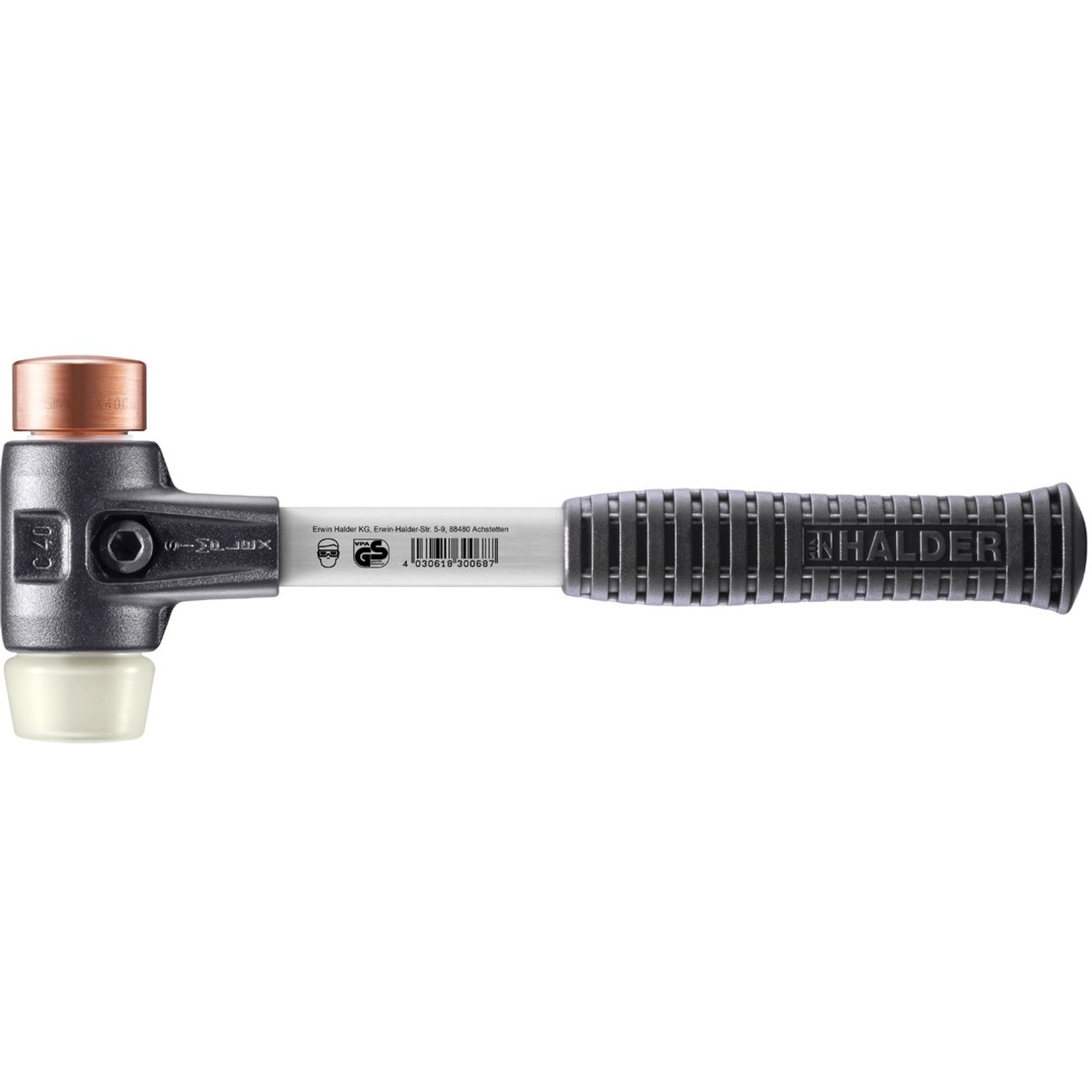 Halder Simplex Schonhammer Ø 40 mm Kupfer   Nylon mit Verstärktem Tempergus günstig online kaufen