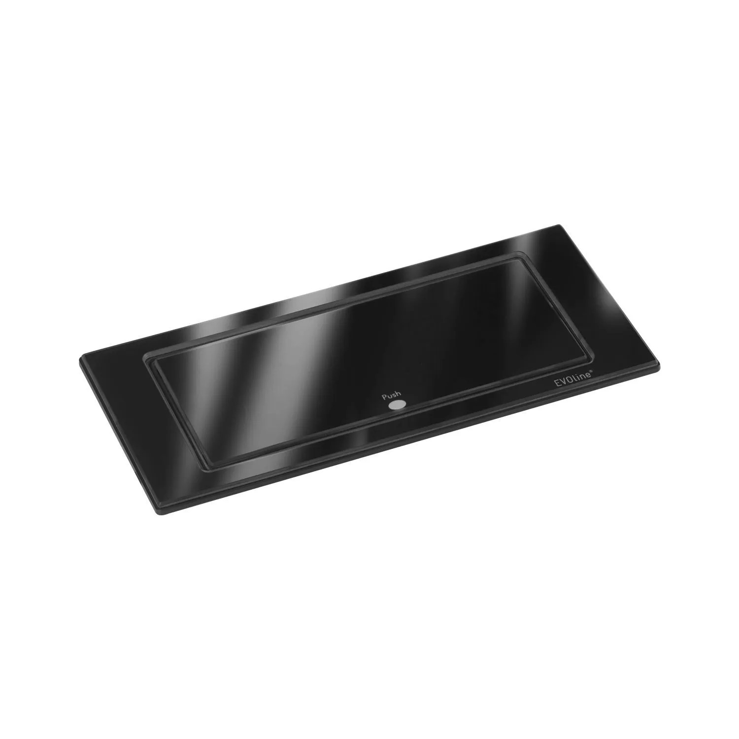 Evoline Backflip Steckdose 2-Fach Versenkbar mit Usb-C Kunststoff/Glas Schwarz Glänzend