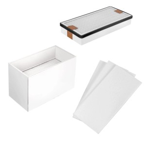 STAHLWERK Filterset für FE 300 ST Absaugung: 3 weiße Vorfilter, HEPA H13 und Aktivkohlefilter. Für Löt- & Schweißgeräte.