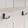 BERLINLODGE Wandgarderobe 91x60x10cm 6 Haken Weiß Shabby_5