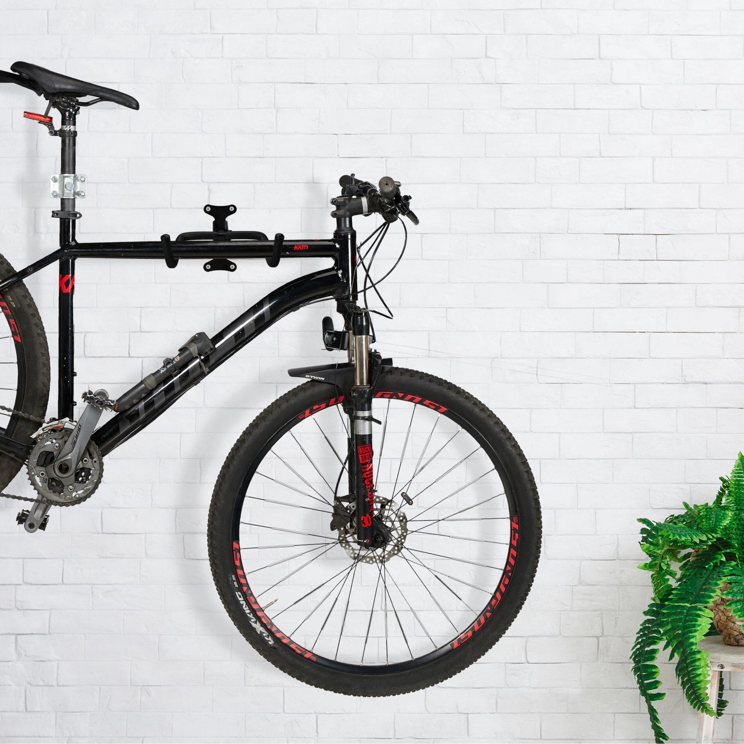 Relaxdays Fahrrad Wandhalterung Eisen Schwarz Klappbar 44 cm x 27 cm x 9 cm_2
