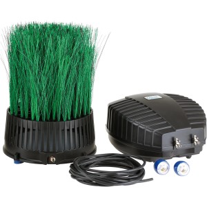 Oase OxyTex Set 1000: Teichbelüfter mit Filtermedium, Luftpumpe, Schläuche und Ausströmersteine.