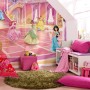 Kinderzimmer mit Komar Fototapete Princess Glitzerparty mit Disney Prinzessinnen.