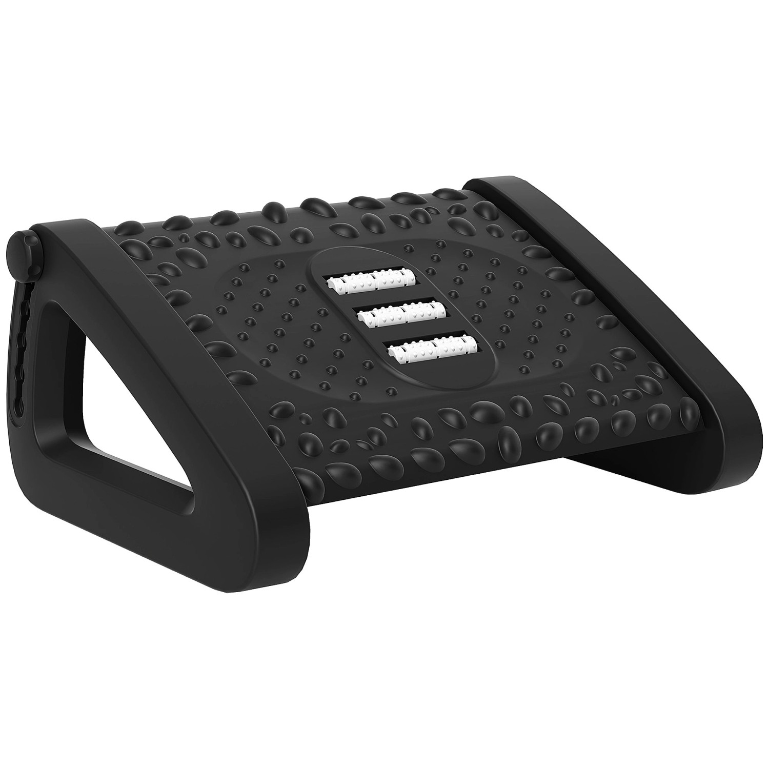 HOMCOM Fußstütze Schreibtisch ABS Schwarz 44L x 32,5B x 19H cm