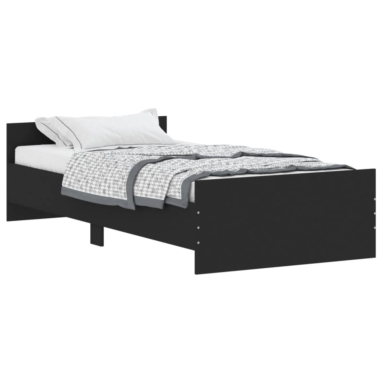 vidaXL Bettgestell Schwarz 90x200 cm Holzwerkstoff Modell 11908414