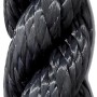 Schwarzes, gedrehtes Seilflechter Birolen-Tauwerk, Ø 10 mm, aus Spezial-Polyester.