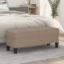 Cappuccino-braune Sitzbank (100 cm) aus Kunstleder, ideal als Schuhbank oder Bettbank.