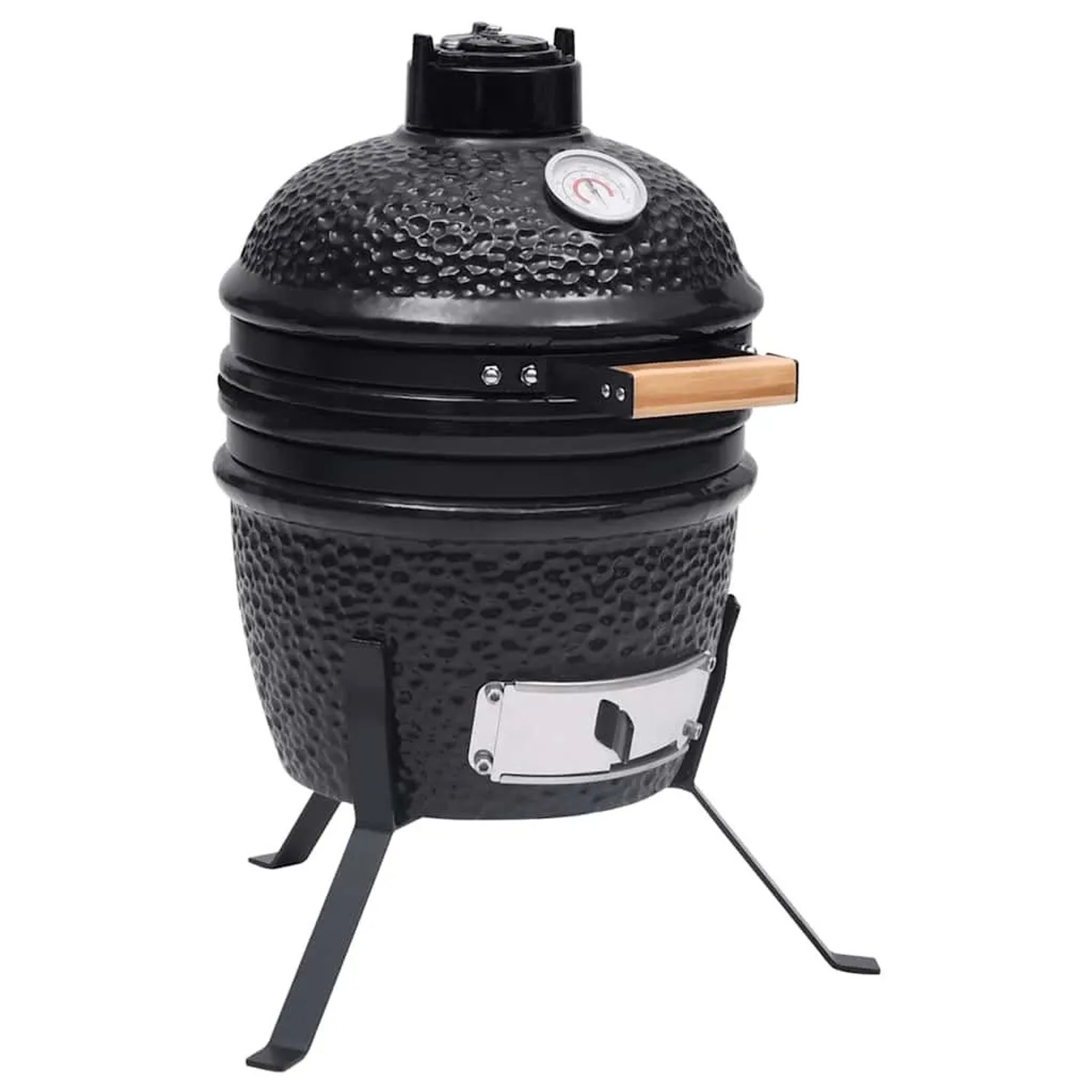 vidaXL 2-in-1 Kamado-Grill Smoker Keramik 56 cm Schwarz 316093