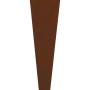 Rostfarbener Kräuterstecker "Minze" aus Metall, 15 cm hoch, zur Kennzeichnung von Kräutertöpfen im Garten.