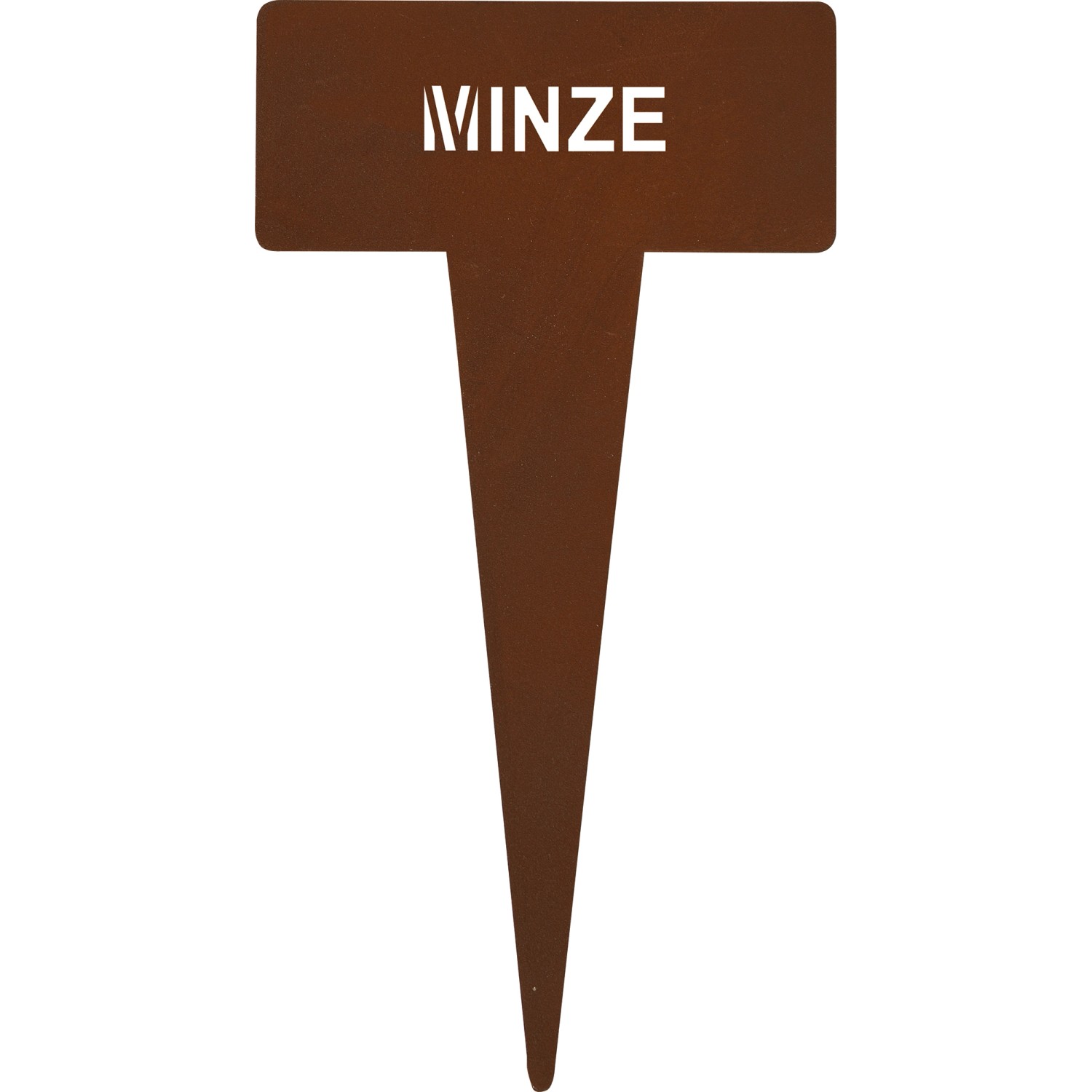 Kräuterstecker Minze 15 cm Rostfarben