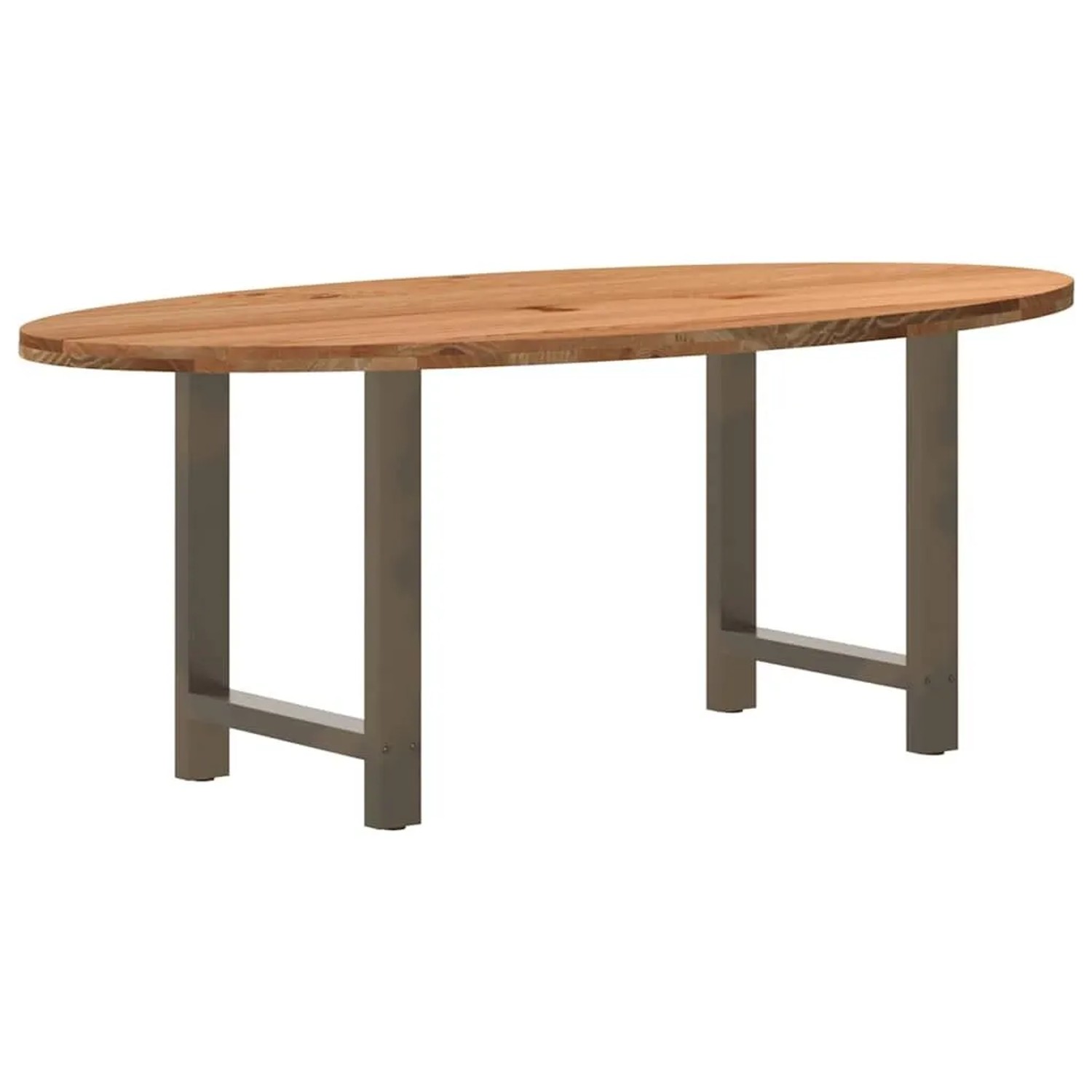 vidaXL Esstisch Hellbraun 200x100x74 cm Massivholz Eiche Oval 3305344 günstig online kaufen