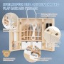 Joyz Werkzeugkasten für Kinder, Holz, mit Werkzeugen und Tragegriff.