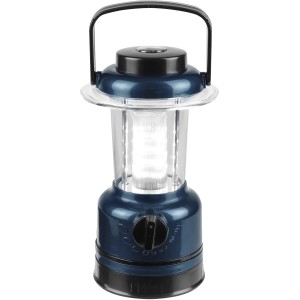 Blaue Calima Mini-Campinglaterne LED mit Tragegriff und Kompass.