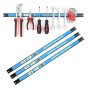 Wiltec Magnetleisten 4er Set (61cm) für Werkzeuge. Eine Schiene hält Zangen, Schraubendreher, Schlüssel.