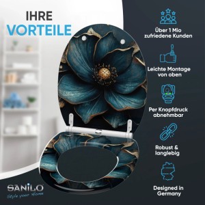 SANILO WC Sitz mit Absenkautomatik Top Fix Bellezza