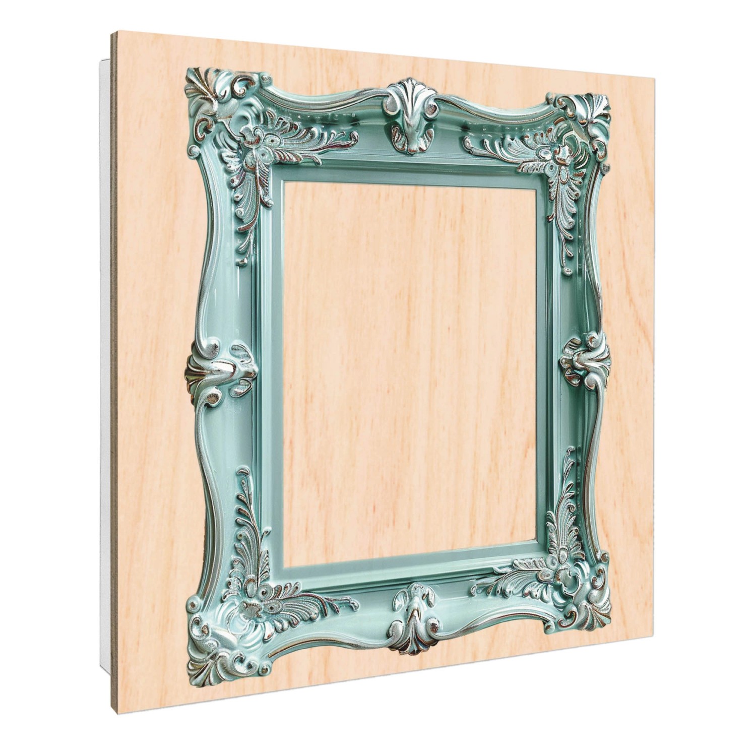 Banjado Schlüsselkasten mit Holzfront 30x30cm Weiß Scharnier Links 50 Haken günstig online kaufen
