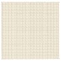 Hellcremefarbene vidaXL Gewichtsdecke 200x200 cm mit quadratischer Steppung.