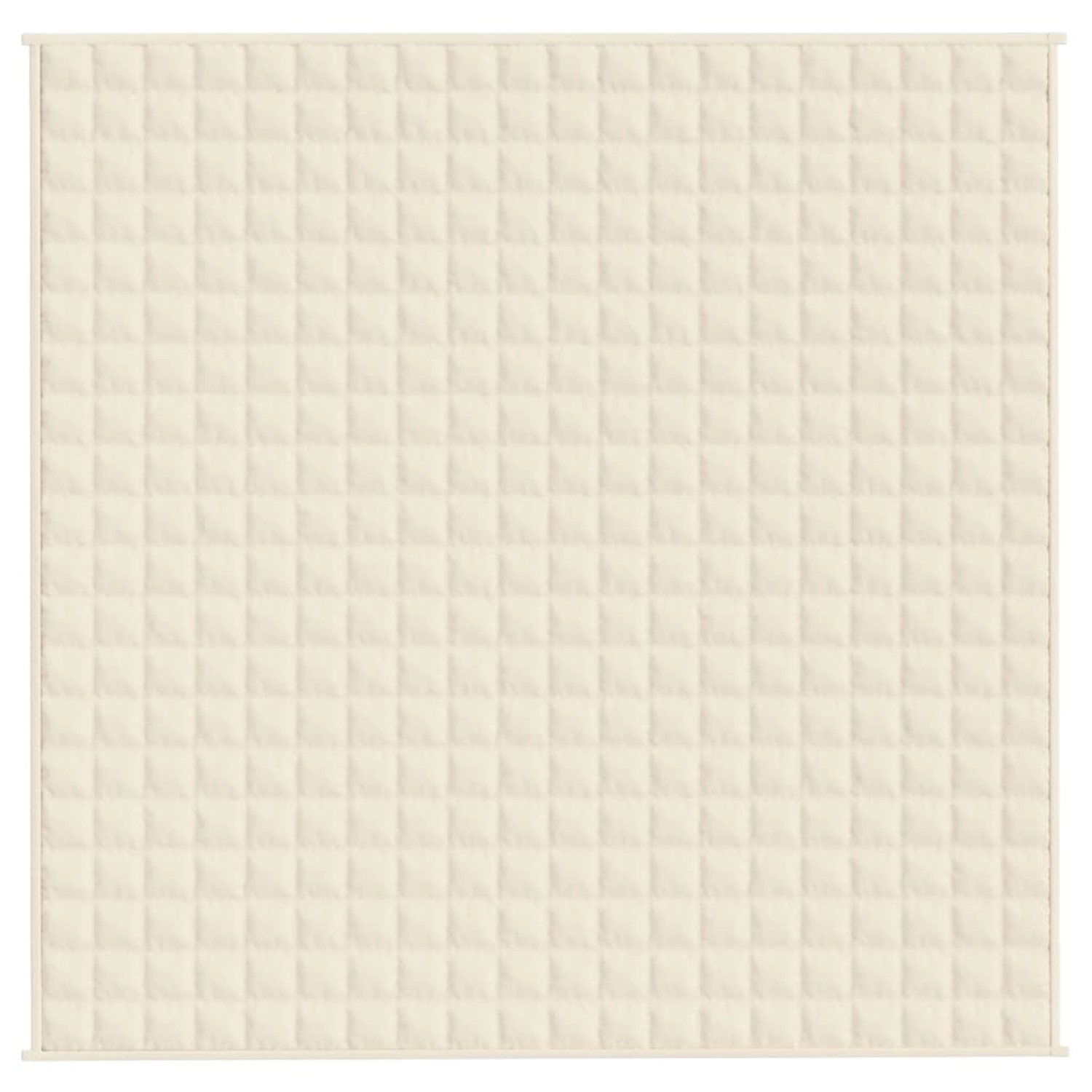 Hellcremefarbene vidaXL Gewichtsdecke 200x200 cm mit quadratischer Steppung.