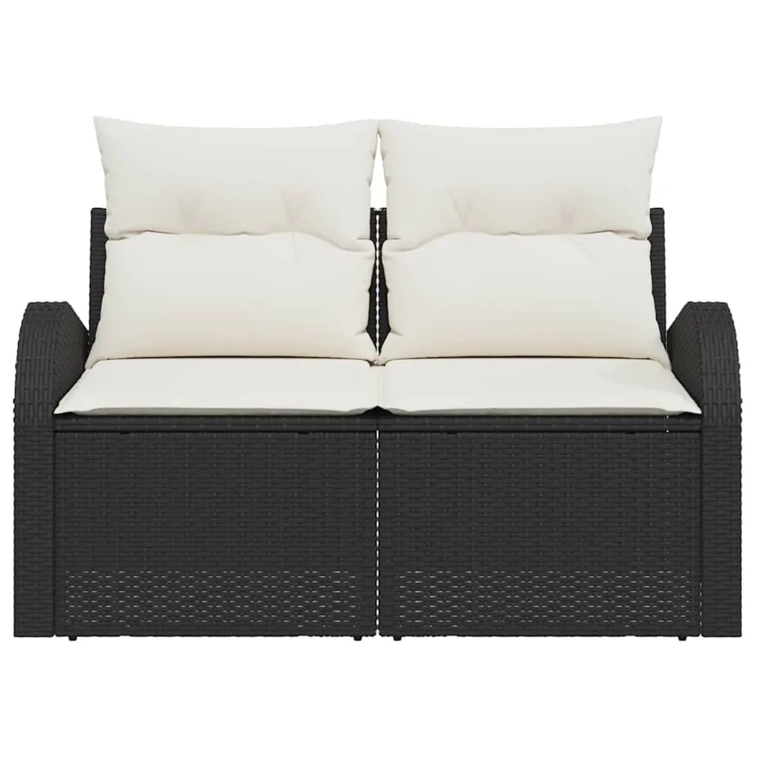 vidaXL Gartensofa Schwarz 124 x 62 x 69cm Poly-Rattan 42006742 günstig online kaufen