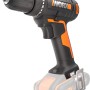 Worx 20 V Akku-Bohrschrauber WX100.9 Solo, Akku-Schrauber in Schwarz und Orange.