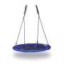 Relaxdays Nestschaukel Rund Metall/Nylon Dunkelblau Geschlossener Sitz 110 cm