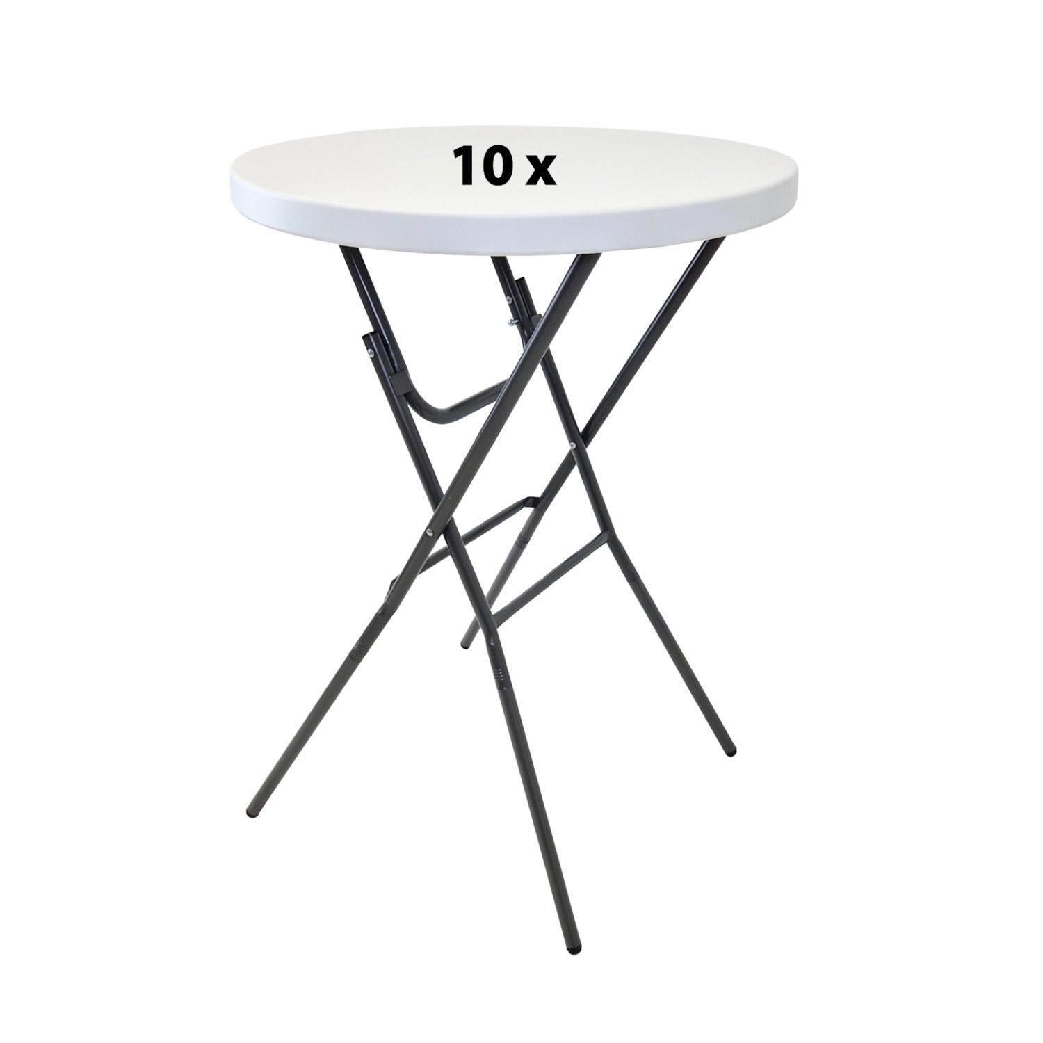 TRUTZHOLM 10x Stehtisch Klappbar Durchmesser 80cm Tischplatte Höhe 110cm We günstig online kaufen