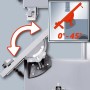 Einhell TC-SB 305 U Bandsäge: Neigbarer Sägetisch (0-45°) für präzise Schnitte.