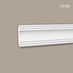 PROFHOME Eckleiste 150199, 32m Set, weiße Stuckleiste für Paneel Zubehör.