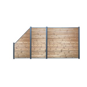 elephant® Thermo Line Zaun aus 7 Thermoholz-Brettern, 179 cm, Zubehör für Zaunbau.