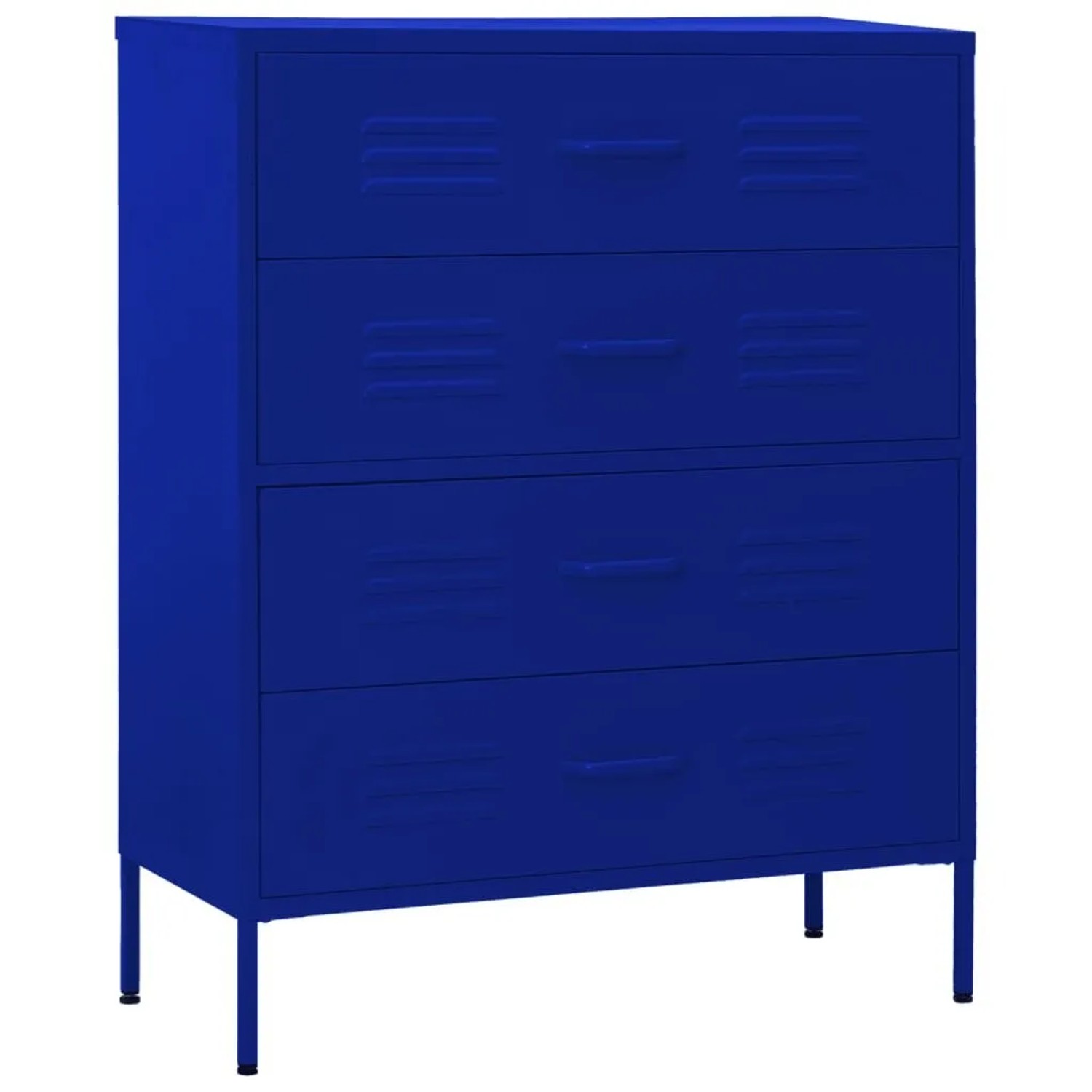vidaXL Kommode Marineblau 80x35x101,5 cm Stahl 336199