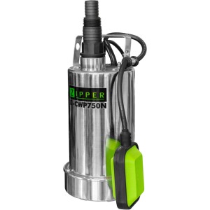 Zipper Klarwasserpumpe ZI-CWP750N aus Edelstahl mit Schwimmerschalter für den Gartenteich.