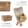 Tectake Picknickkorb Föhr Für 4 Personen Integriertes Kühlfach 37 x 45 x 21 cm Braun_3