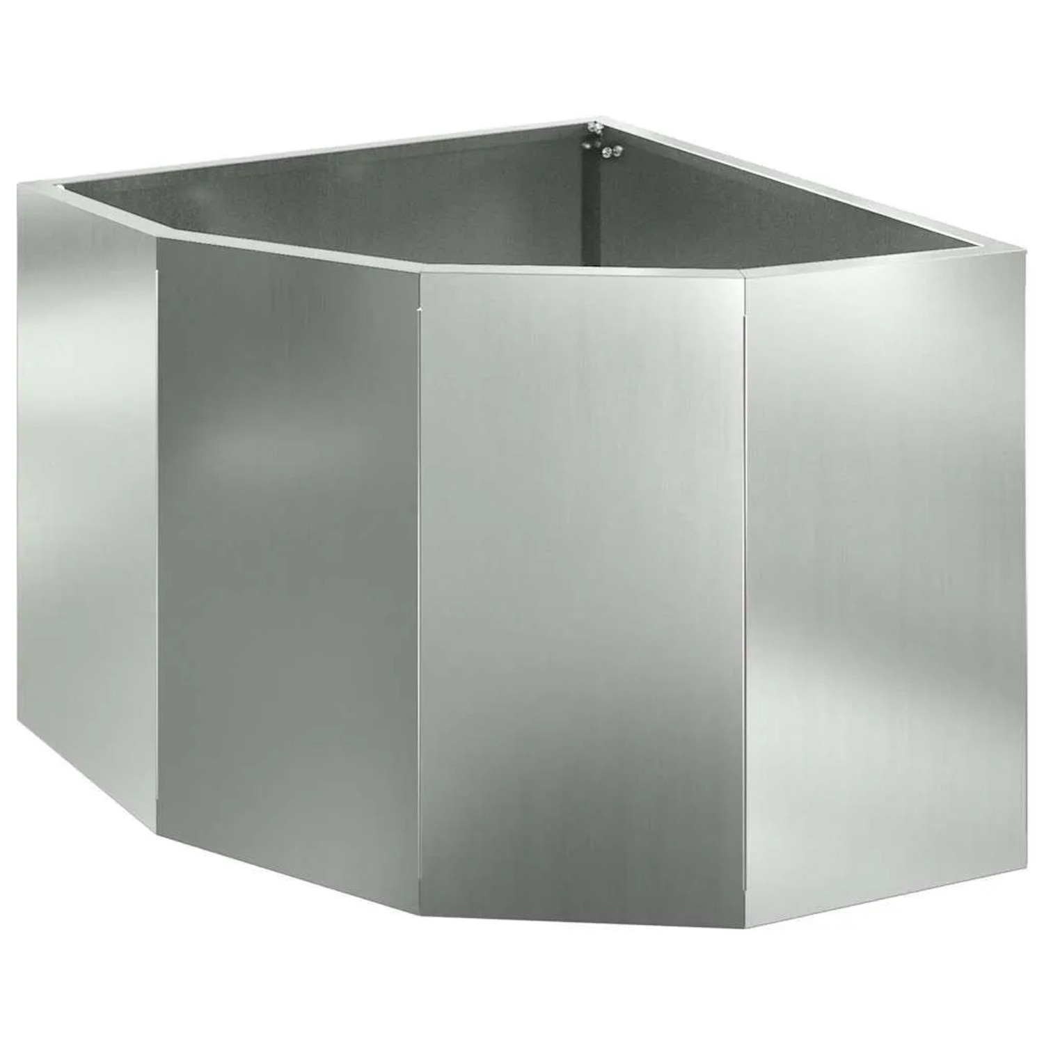 vidaXL Eckpflanzer Silber 45 x 45 x 35 cm Verzinkter Stahl 883652