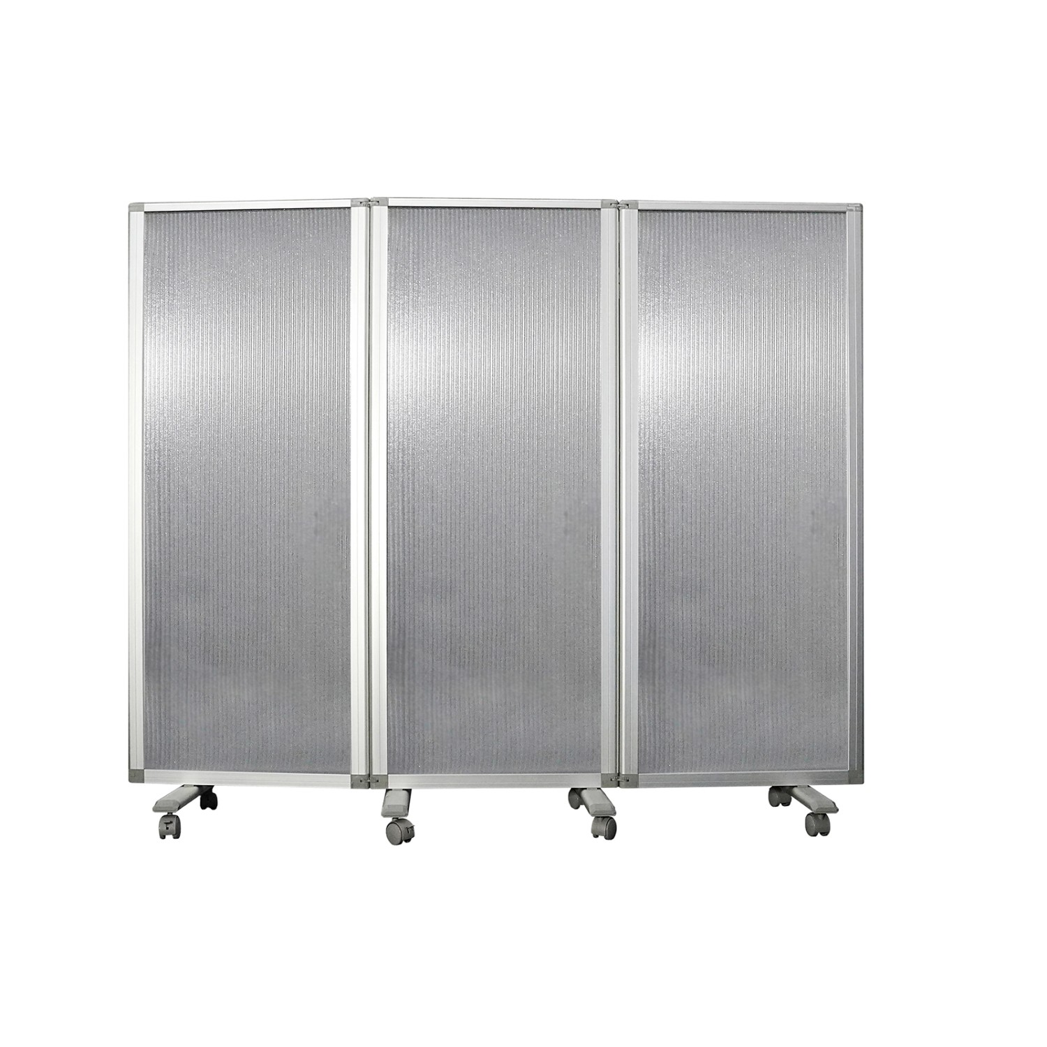 KARAT Doppelseitige Trennwand Mobile und Faltbar Semi Transparent 180 x 150 cm