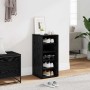 vidaXL Schuhschrank in Schwarz Eiche mit fünf Fächern für Schuhe.