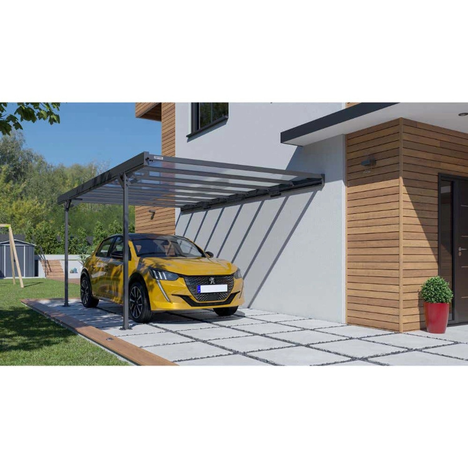 Terrando Anlehncarport Mistral Aluminium B 297 cm x T 494 cm