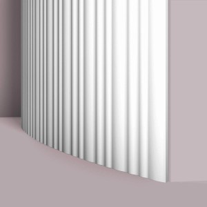 Weißes, flexibles 3D Wandpaneel Calando Flex von NOEL & MARQUET, geeignet als Akustikpaneel.