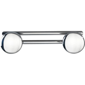 Wenko Hakenleiste Basic 2er-Set aus glänzendem Edelstahl für Bad und Küche.