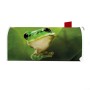 Weißer US Briefkasten mit Frosch Motiv. Amerikanischer Postkasten aus Stahl, pulverbeschichtet.