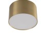 Moderne, goldfarbene LED Deckenlampe Nivoria aus Aluminium, 1-flammig für Wohnzimmer.