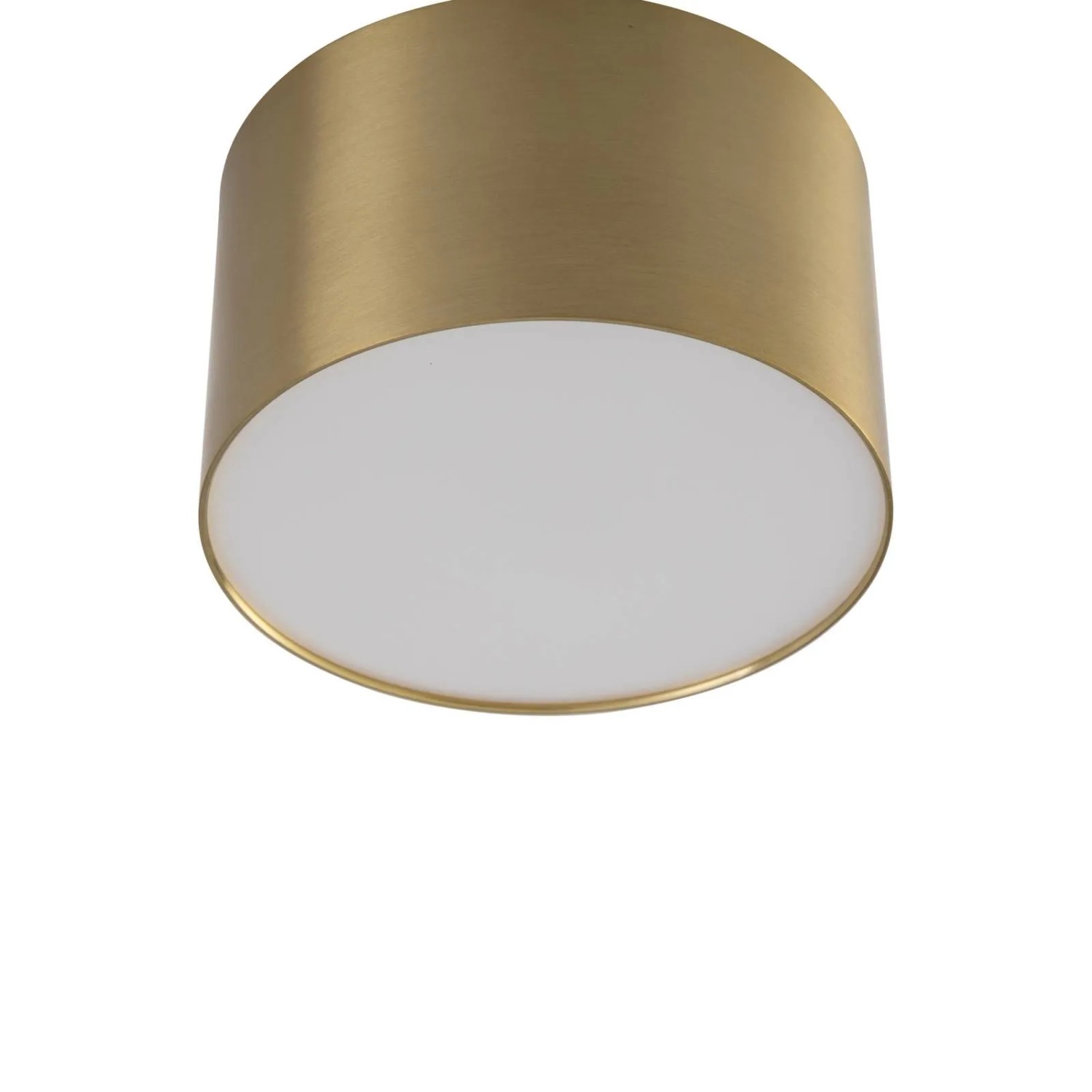 Moderne, goldfarbene LED Deckenlampe Nivoria aus Aluminium, 1-flammig für Wohnzimmer.