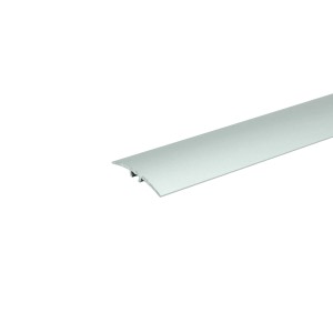 Döllken Übergangsprofil, 1800 mm, silbernes Aluminiumprofil für Laminat und Parkett.