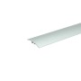 Döllken Übergangsprofil, 1800 mm, silbernes Aluminiumprofil für Laminat und Parkett.