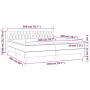 vidaXL Boxspringbett blau 200x200 cm mit Matratze und Kopfteil, Maße